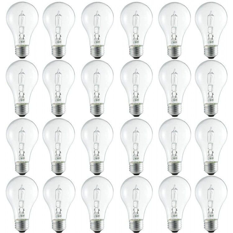 Philips 100-Watt Clear A19 High Lumen Light Bulb Dimmable 1500 Lumen Bright White 2990K 72W=100W E26 Base 24-Pack