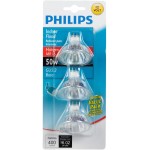Philips 415802 Landscape and Indoor Flood 50-Watt MR16 12-Volt Light Bulb 3-Pack