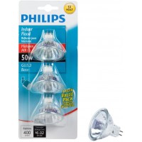 Philips 415802 Landscape and Indoor Flood 50-Watt MR16 12-Volt Light Bulb 3-Pack
