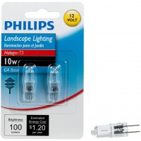 Philips Halogen Landscape Lighting T3 12-Volt Light Bulb: 3000-Kelvin 10-Watt G4 Base 2-Pack