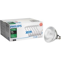 Phillips 459255 72 Watt E26 Par38 Warm White Flood Halogen Dimmable Light Bulb 6 Count