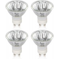 Simba Lighting 25W NP5 Candle Warmer ETC Replacement Light Bulb 4 Pack Halogen GU10 120V for Wax Melt Tart Burner Recessed Track Lighting MR16 JDR with Glass Cover Dimmable Warm White 2700K