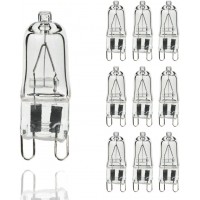 Sterl Lighting – 60 Watt T4 Base JD G9 Bulb Track Lighting 120V 60W Halogen Light Bulbs 2 Pin Replacement for Chandelier Under Kitchen Cabinets or Worktops 1.69In 850Lm 2700K WW Clear 10 Pack