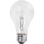 Sylvania Halogen A19 75W Replacement Light Bulb E26 Medium Base 1050 Lumens 2950K Natural White 100 CRI Clear Finish 2 Pack 52555