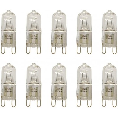VSTAR 10pcs G9 Halogen Bulb Clear,2700K,40-Watt 120-Volt Base G9 Halogen Bulb,10 Pack