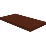 Ambesonne Faux Suede Foldable Mattress Digitally Printed Weathered Texture Portable Futon Mat Lightweight Sleeping Pad Spare Bedroom Guest Bed for Camping Dorms Chocolate Queen