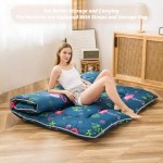 Flamingo Japanese Floor Mattress Futon Mattress Boys Girls Memory Foam Foldable Bed Camping Mattress Floor Lounger Bed Couches and Sofas 4 Inch Mattress Topper Full Size
