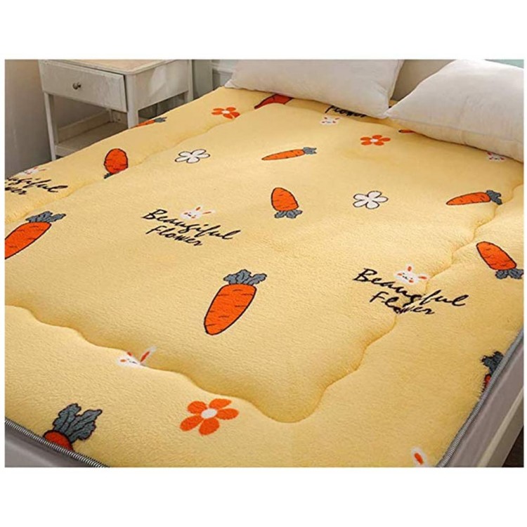GMY Japanese Floor Futon Mattress,Thicken Tatami Floor Mat Folding Tatami Mattress Flannel Soft Quilted Kids Sleeping Pad for Single Double Mattress Topper- Full Size