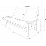 Kodiak Furniture Monterey Queen-size Futon Frame Storage Drawers Espresso Finish
