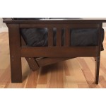 Kodiak Furniture Monterey Queen-size Futon Storage Drawers Espresso Finish with Suede Gray Mattress