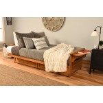 Kodiak Furniture Phoenix Full Size Futon in Butternut Finish with Storage Drawers Canadian