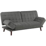 Lexicon Knudson Convertible Futon Sofa Sleeper Dark Gray