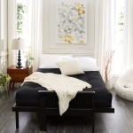 Mozaic Full Size 8-inch Cotton Twill Gel Memory Foam Futon Mattress Black