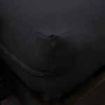 Mozaic Full Size 8-inch Cotton Twill Gel Memory Foam Futon Mattress Black