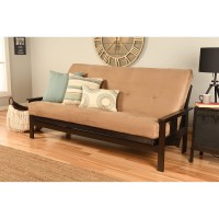 Somette High-Density Foam Full-Size Replacement Futon Mattress Only Suede Peat Solid Modern & Contemporary Traditional