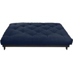 Trupedic x Mozaic - 8 inch Full Size Standard Futon Mattress Frame Not Included | Basic Space Navy | Great for Kid's Rooms or Guest Areas Many Color Options