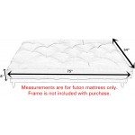 Trupedic x Mozaic - 8 inch Full Size Standard Futon Mattress Frame Not Included | Basic Space Navy | Great for Kid's Rooms or Guest Areas Many Color Options