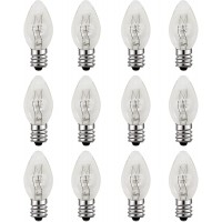12 Pack Salt Rock Lamp Bulb 15 Watt Light Bulbs for Himalayan Salt Lamps & Baskets E12 Base Incandescent Bulbs 15 Watt Replacemen Light Bulbs