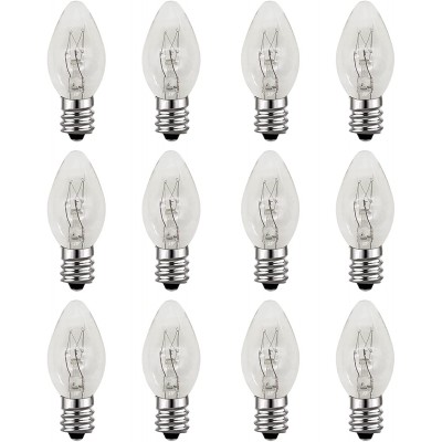 12 Pack Salt Rock Lamp Bulb 15 Watt Light Bulbs for Himalayan Salt Lamps & Baskets E12 Base Incandescent Bulbs 15 Watt Replacemen Light Bulbs