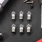20 Pieces E10 Miniature Screw Base Light Bulbs Replacement E10 Mini Bulb for Physical Electrical Experiment Screw Base Indicator Light Incandescent Bulb 1.5V 0.3A