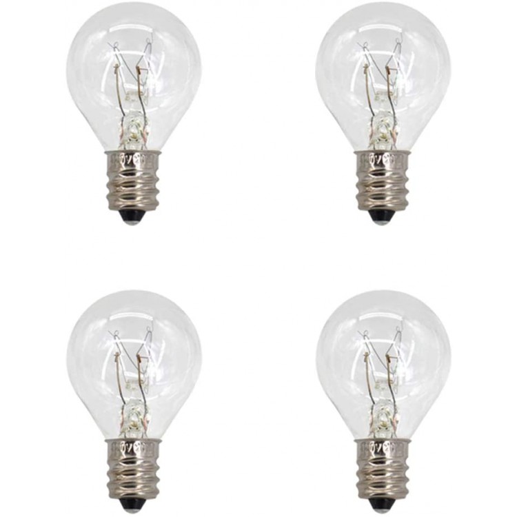 4 Pack Wax Warmer Bulbs,20 Watt Bulbs for Middle Size Scentsy Warmers,G30 Globe E12 Incandescent Candelabra Base Clear Light Bulbs for Candle Wax Warmer