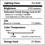 8 Pack S11 Intermediate E17 Base 25 Watt Bulbs for Lava Lamps,Replacement Bulbs for Lava Lamps,Glitter Lamps8 Pack