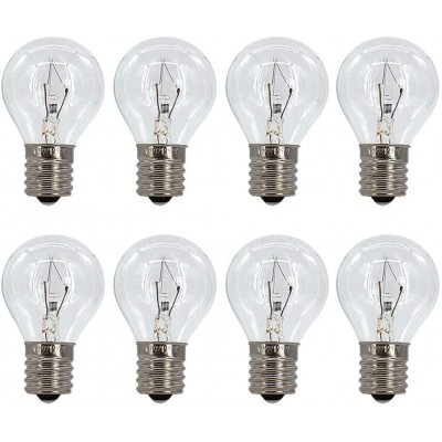 8 Pack S11 Intermediate E17 Base 25 Watt Bulbs for Lava Lamps,Replacement Bulbs for Lava Lamps,Glitter Lamps8 Pack