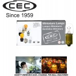 CEC Industries 755 Light Bulb 6.3V 0.945W T-3.25 Shape BA9s Standard Base 10-Pack