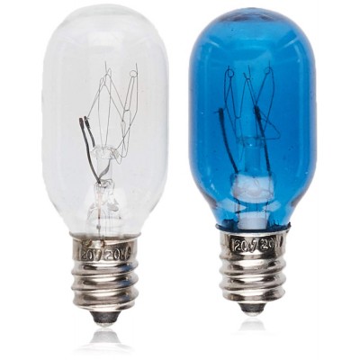 Conair Incandescent Mirror Replacement Bulbs 20W 1 clear & 1 blue