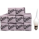 Creative Hobbies Mini Country Style Silicone Dipped Candle Light Bulbs 3 Watt -Pack of 10 Bulbs