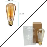 CTKcom Vintage Edison Light Bulbs2 Pack- 40W ST58 Vintage Squirrel Cage Filament E26 E27 Base,Antique Incandescent Bulb,Vintage Teardrop Top Lamps for Home Light Fixtures E26 E27 110V-130V