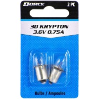 Dorcy 3D-3.6-Volt 0.75A Flange Base Krypton Replacement Bulb 2-Pack 41-1661  Silver
