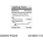GE Lighting 043168311106 Soft White 31110 40-Watt 330-Lumen G16.5 Light Bulb with Medium Base 2-Pack 2 Pack 2 Count