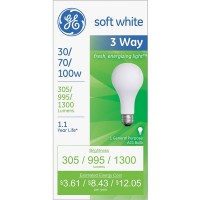 GE Lighting 97493 3 Way 30 70 100 Incandescent Light Bulb Soft White