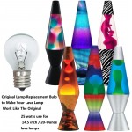 Lava Lamp Bulb 25 Watt Lava Lamp Replacement Bulbs,S11 E17 120 Volt Lava Original Replacement Bulb for 14.5 Inch 20-Ounce Glitter and Lava Lamps ,Warm White,Pack of 6.