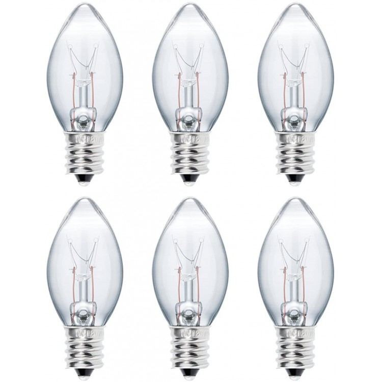 Levoit Salt Lamp Light Bulbs Himalayan Salt Lamp Original Replacement Bulbs 15 Watt E12 Socket Long Lasting Incandescent Light Bulbs -6 Pack
