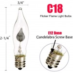 Pallerina Flicker Flame Light Bulbs Flame Shaped Bulb Dances with a Flickering Orange Glow Chandelier Flickering Candelabra Light Bulbs E12 Flame Candelabra Light Bulbs 12 Pack