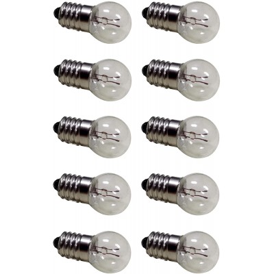 Sci-Supply Pack of 10 E10 Miniature Screw Base Light Bulbs 1.5V 0.3A