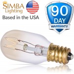 Simba Lighting T6.5 25W Replacement Bulb 6 Pack for Himalayan Salt Rock and Basket Plug in Scentsy Wax Warmer Night Light Mini Tube Shape 120V E12 Candelabra Base Dimmable 2700K Warm White