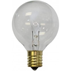 Sival Replacement Globe Light Bulb G50 7W 130V E17 C9 Intermediate Base Clear 25 Pack G16-1 2