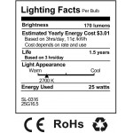 Sterl Lighting – 25 Watts G16.5 E12 Candelabra Base – Authentic Scentsy Full-Size Warmer Light Bulb 120V Candle Warmer – Incandescent Wax Melt Light Bulb Replacement 170Lm 2700K Clear – 4 Pack