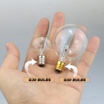 Wax Warmer Bulbs Custom Fit G30 25 Watt Bulbs for Middle Size Scentsy Warmers E12 Base Clear Scentsy Light Bulbs for Wax Warmers Long Life-Span and Melt Wax Fast 120 Volt