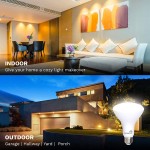 4 Pack Bioluz LED 90 CRI BR30 LED Dimmable Bulb 7.5W = 65 Watt Replacement 650 Lumen 4000K Cool White Indoor Outdoor Flood Light UL Listed Title 20 High Efficacy Lighting Pack of 4