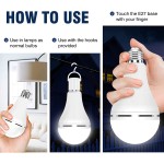 A21 6PK Emergency-Rechargeable-Light-Bulbs Keep Lighting During Power Outage 12W 6500K LED 65W Equivalent Light Bulbs 1200 mAh Battery Backup Light Bulbs for Home Power Failure