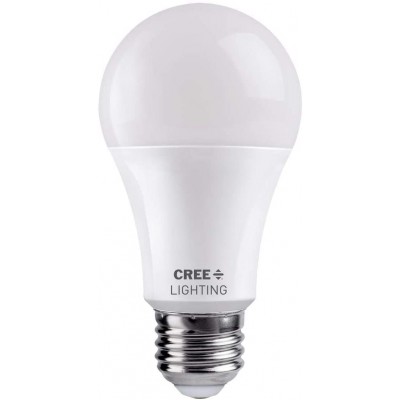 Cree Lighting A19 100W Equivalent LED Bulb 1600 lumens Dimmable Daylight 5000K 25,000 Hour Rated Life 90+ CRI | 1-Pack White TA19-16050MDFH25-12DE26-1-11