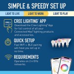 Cree Lighting Connected Max Smart Led Bulb A19 60W Tunable White + Color Changing 2.4 Ghz Works With Alexa And Google Home No Hub Required Bluetooth + Wifi 1Pk