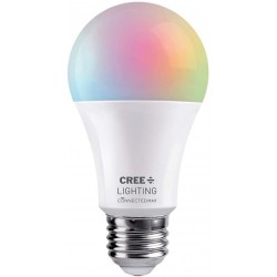 Cree Lighting Connected Max Smart Led Bulb A19 60W Tunable White + Color Changing 2.4 Ghz Works With Alexa And Google Home No Hub Required Bluetooth + Wifi 1Pk