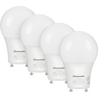 DEWENWILS GU24 LED Light Bulb 60W Equivalent Dimmable 2 Prong Light Bulbs 5000K Daylight White 9W 800 Lumens A19 Shape Bulbs GU24 Twist Lock Base UL Listed 4 Pack