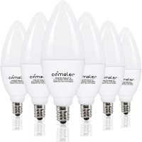 E12 LED Candelabra Bulb Comzler Ceiling Fan Light Bulbs 5 Watt 60 Watt Equivalent Daylight 5000K LED Chandelier Light Bulbs Candle Bulb Small Base for Chandelier Non-Dimmable 6 Pack