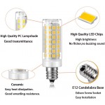 E12 LED Light Bulb Dimmable 60W Halogen Kx-2000 Bulbrite Replacement for Ceiling Fan Chandelier Pendant Light Bathroom Lighting 120V 7W Daylight White 6000K T6 C7 E12 Candelabra Base 3 Pack